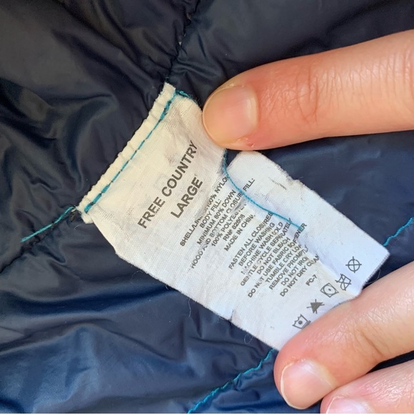 Free Country Down Blue Hooded Reflective Large Dog Coat Jacket L - Picture 7 of 10